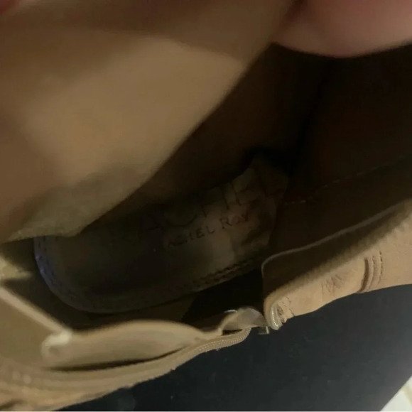 Rachel Roy Knee High Tan  Double Strap Leather Boots 8.5 - Picture 13 of 13